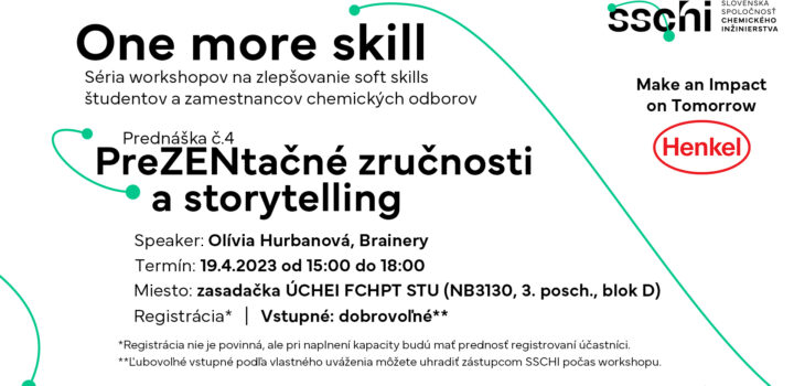 PreZENtačné zručnosti a storytelling [One more skill]