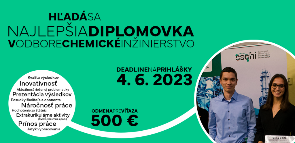 Hľadá sa najlepšia diplomovka v odbore chemické inžinierstvo