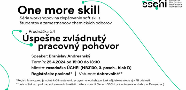 Úspešne zvládnutý pracovný pohovor [One more skill]