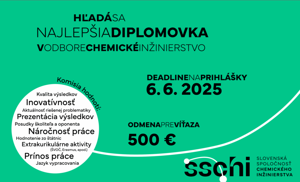 Hľadá sa najlepšia diplomovka v odbore chemické inžinierstvo