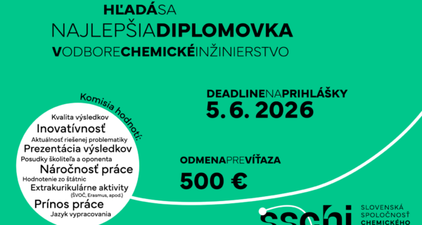 Hľadá sa najlepšia diplomová práca v odbore chemické inžinierstvo